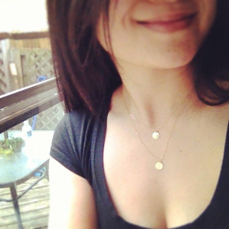 Double Strand Initial Necklace - Gold Filled Initial Necklaces - Everyday Jewelry, Personalized Gift