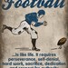 Vintage Football Art Print - Kids Basketball Room Decor - Vince Lombardi Quote