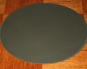 12 inch Mission Leather and Felt Lamp or Art Pottery Pad or Doily DARK GREEN
