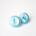Ceramic Earrings in Baby Blue- Post earrings pottery by RossLab