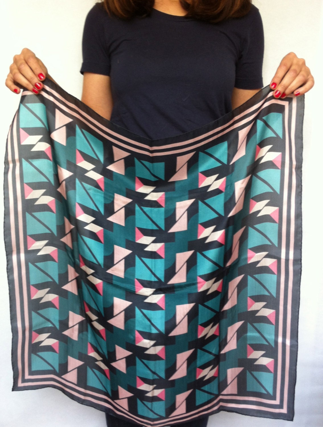 Geo Silk Scarf