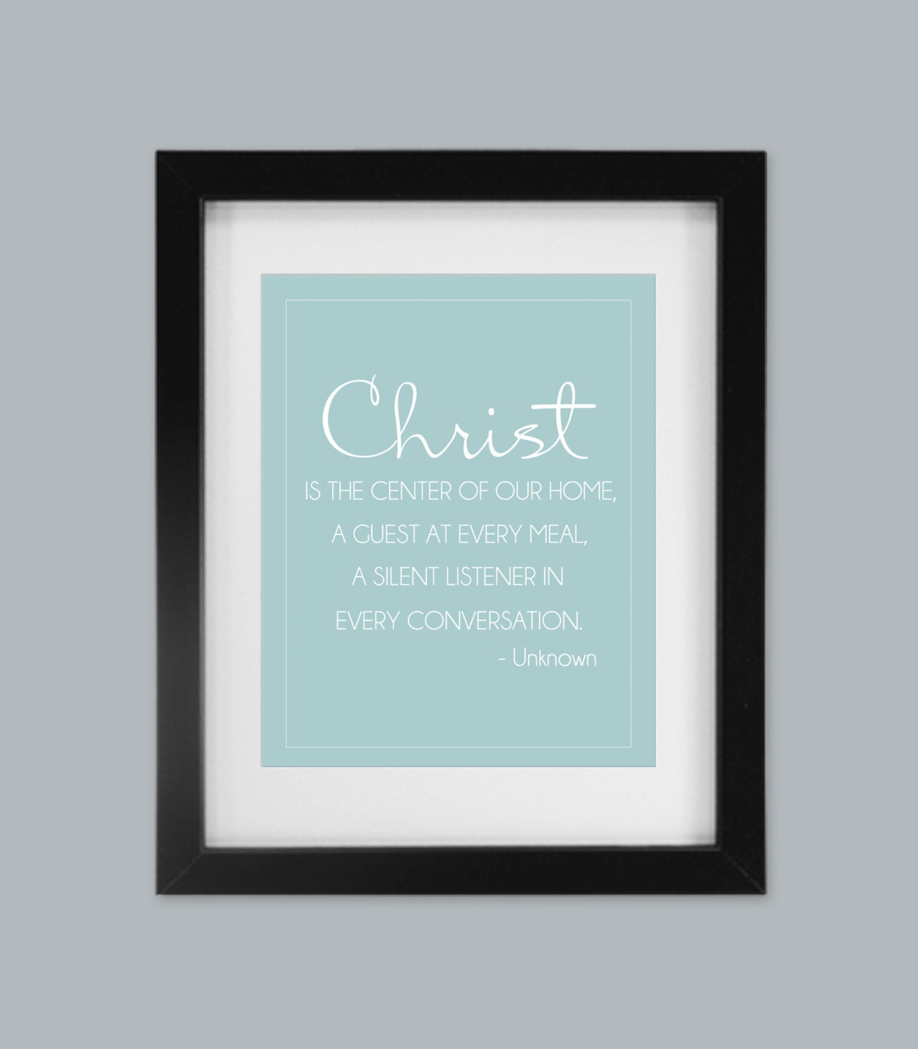 Christ is the center of our home - Printable Home Decor Artwork - High Resolution JPG - PIY