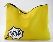 NEW - Comic Leather Statement Clutch
