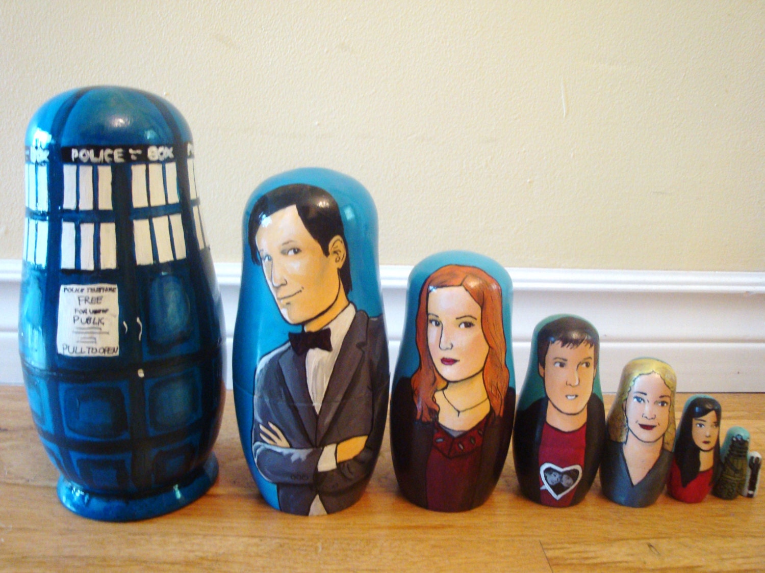Set of Eight Doctor Who Nesting Dolls