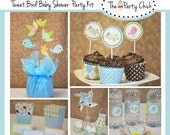 Party Kit,  Printable,  Baby Shower ,  BOY,  Tweet Bird,  Birds, INSTANT DOWNLOAD   -Diy Editable Text Printable Pdf
