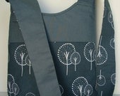 Brooklyn Bag in Lotta Jansdotter Glimma, Slate Cross Body, Mail Sack