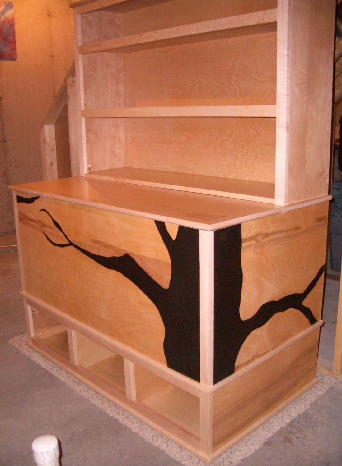 Woodworking Plans  - Toy Box with Cubbies and Bookshelf