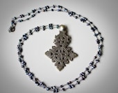 Black Pearl Ethiopian Cross Necklace