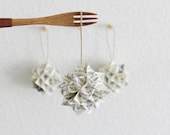 wedding gift . 3 origami kusudama . 2 1/2''  paper spiky ball . wedding decor . party decor . home decor . holiday ornaments -ECO book - myCrazyHands