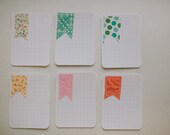 6 pack of Fabric Embellished Journal Cards perfect for Project Life