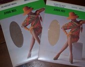 2 Pair SEAMLESS MESH Nylon Stockings Size 9