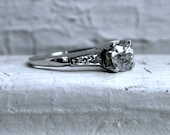 Fabulous Vintage Platinum Diamond Engagement Ring - 0.99ct.