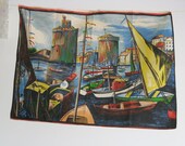 French tea towel by Sonacot, mid century modern design