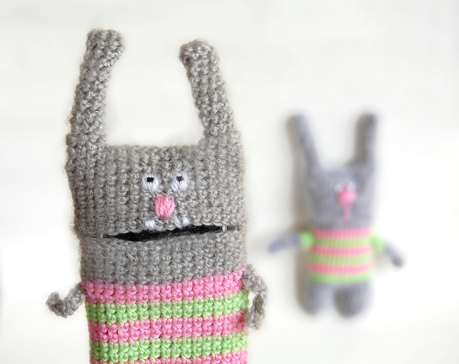 Bunny Phone case and soft toy Easter gift set for mom and kid Crochet Bunny toy and crochet bunny phone case
