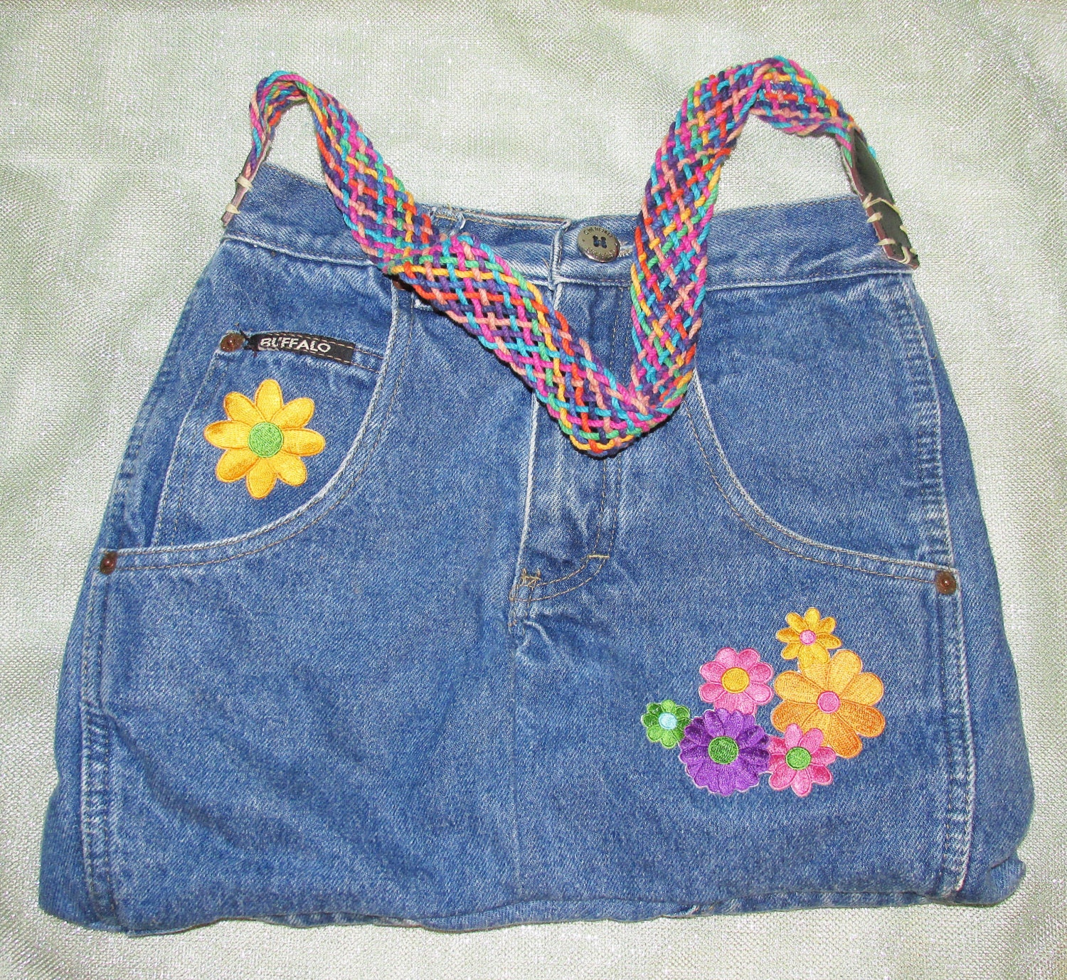 Handmade Colorful Jean Purse