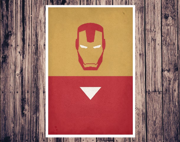 Minimalist Iron Man Poster // The Avengers // Movie Poster Print // Marvel Comics