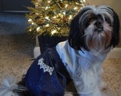 Adorable Dog/Doggie Jeans and cream lace shirt Size Medium