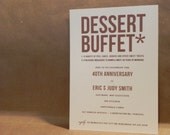 Modern Dessert Invitation Engagement / Rehearsal Dinner / Cocktails and Sweets Party Simple Custom Design Printedby Darby Cards