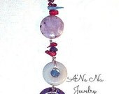 Unisex Choker: Sodalite, Amazonite, Blue Lace Agate, Coral & Cotton Chord, Totem of Balance