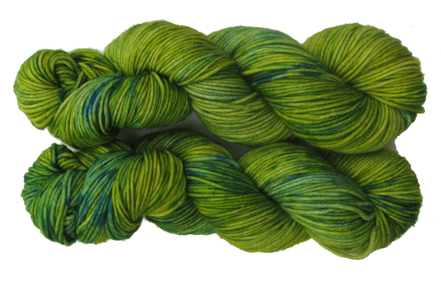BIOGRAPHY -dyed to order- CHAMPMOL superwash dk merino wool yarn in chartreuse lime blue