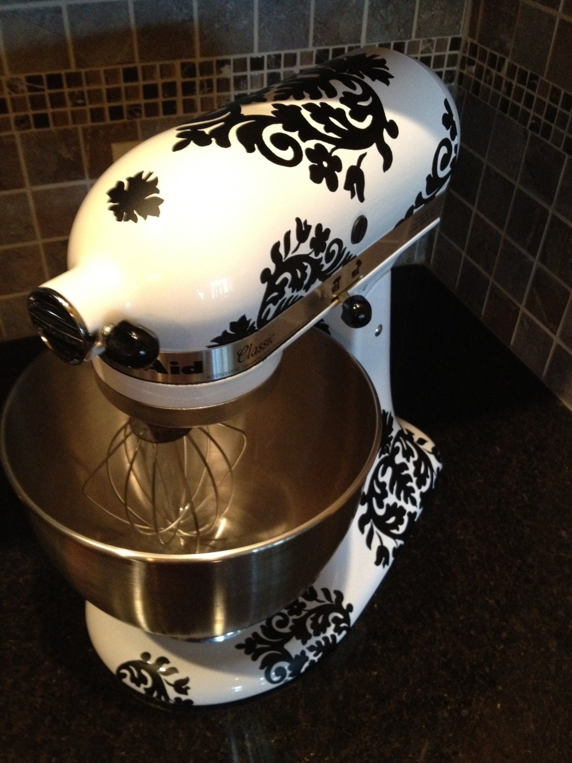 Kitchen Aid Vinyl Decals-Damask