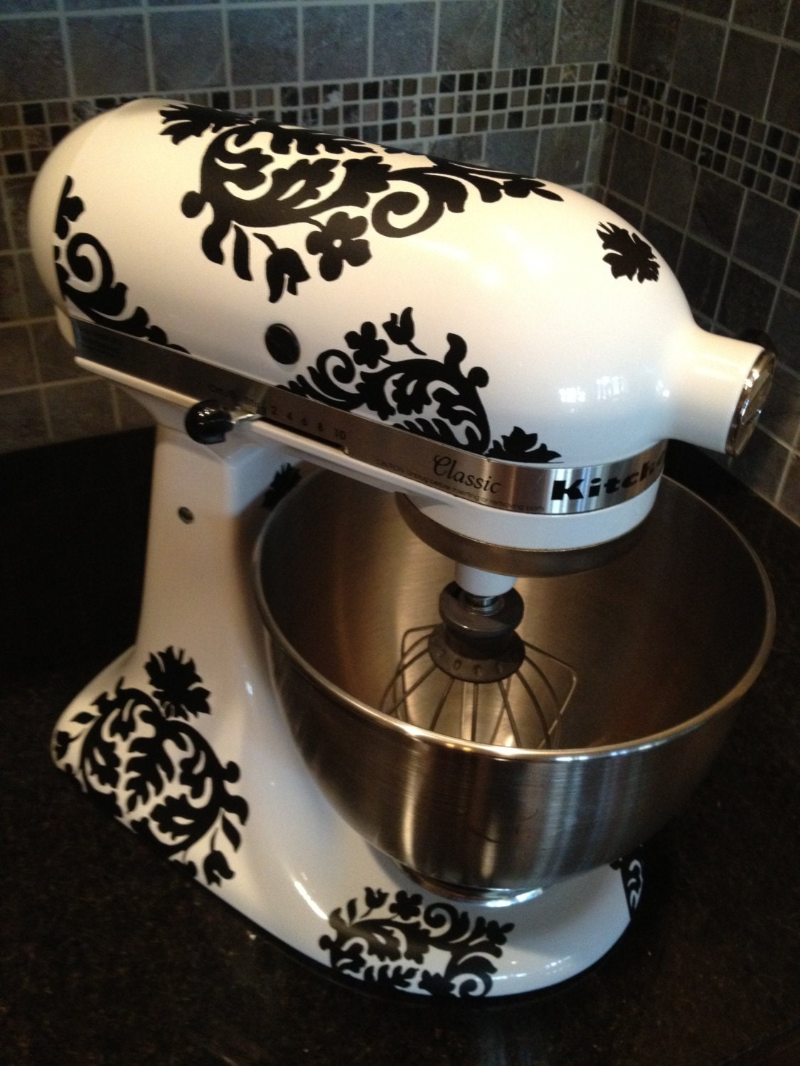 Kitchen Aid Vinyl Decals-Damask