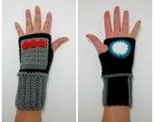 The Original War Machine Inspired Power Wristies. Wristwarmers. Superhero Fingerless Gloves. Crochet Avengers Marvel Accessory. Cosplay.