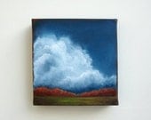 SALE 20% OFF Thunderstorm painting, original oil, autumn colors, clouds, wall art, home decor - Stormscape series fortyeight