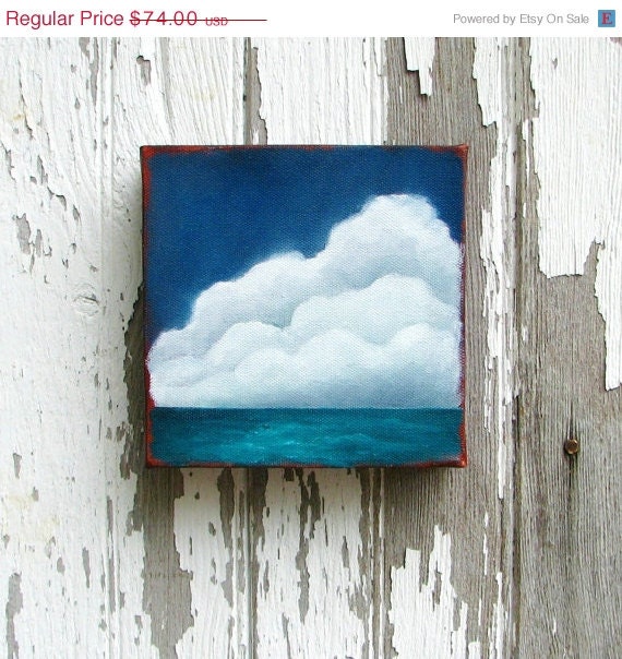 SALE 20% OFF Original oil painting seascape ocean thunderstorm clouds father's day gift nautical home decor wall art - Stormscape series fo