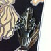 Vintage Silver Tone Enamel Gecko Lizard Flower Pot Brooch Pin