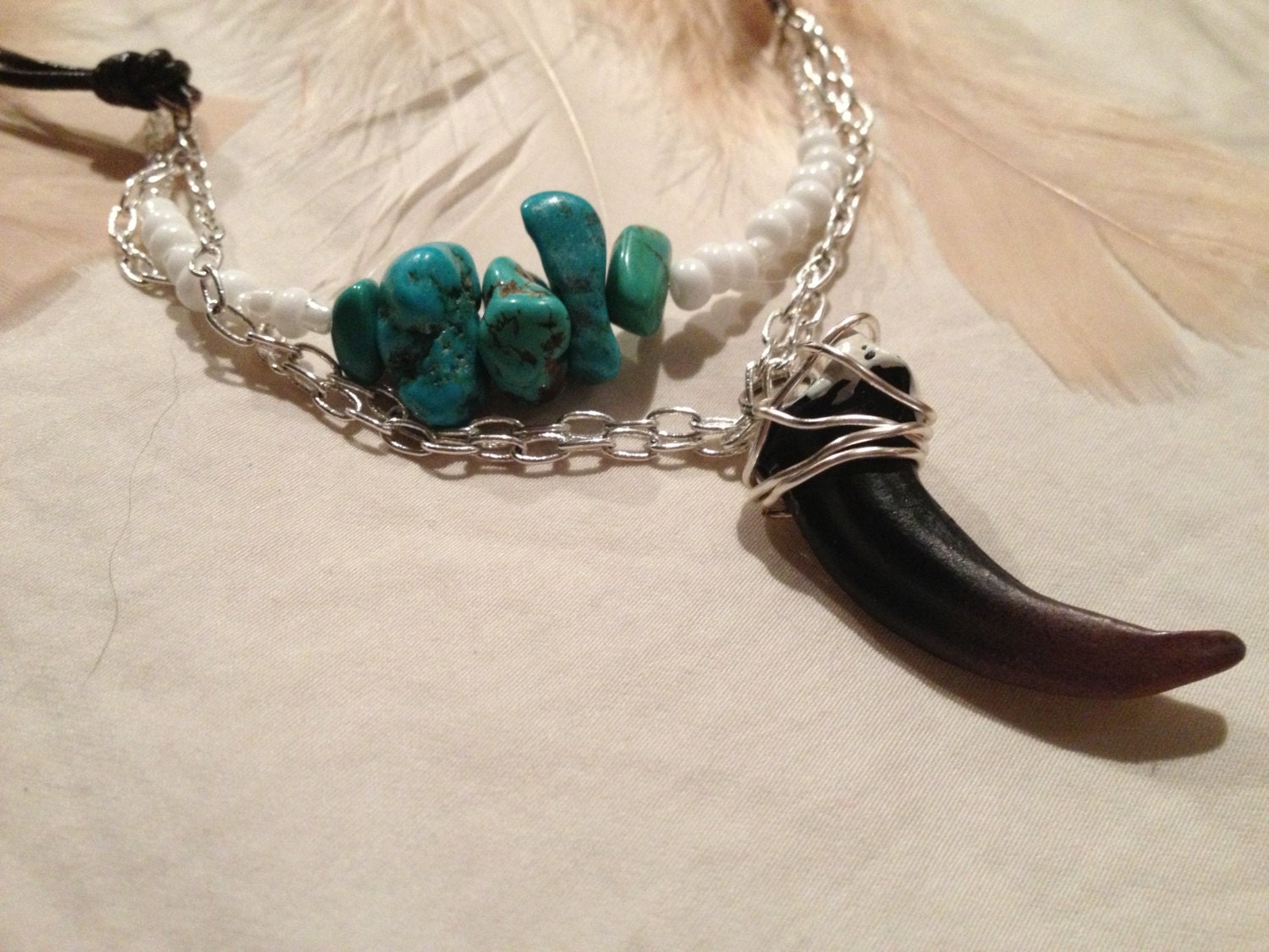 Turquoise Claw Necklace