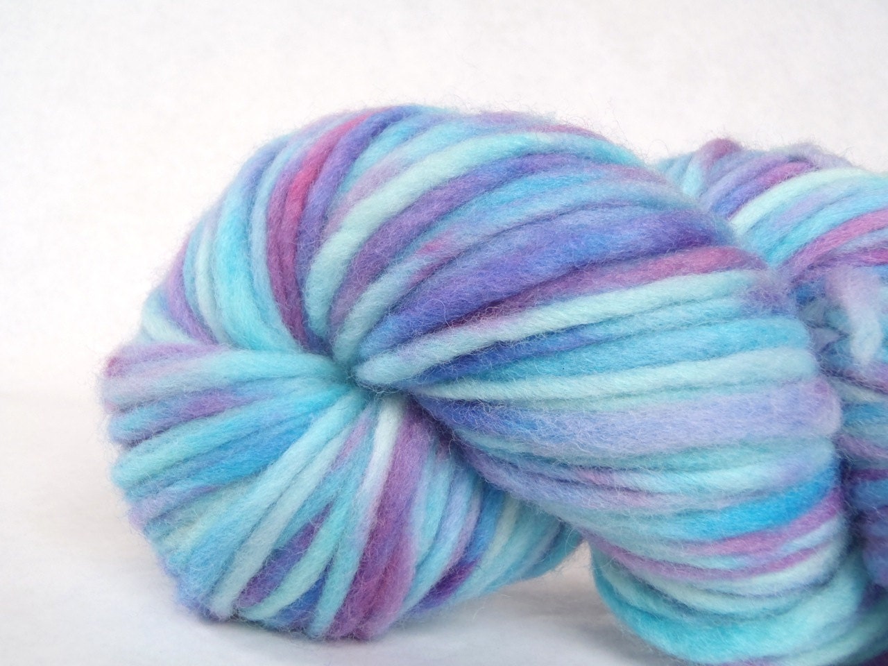 Variegated yarn, handpainted wool chunky in "Hermit Crab"