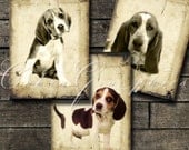 Dogs - Digital Collage Backgrounds - 18 cards 2.5"x3.5" - CG-502 for ATC ACEO Card Making Scrapbooking Jewelry Holders - Instant Download