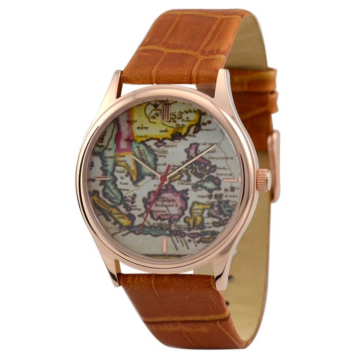 Vintage Map Watch (Southeast Asia )