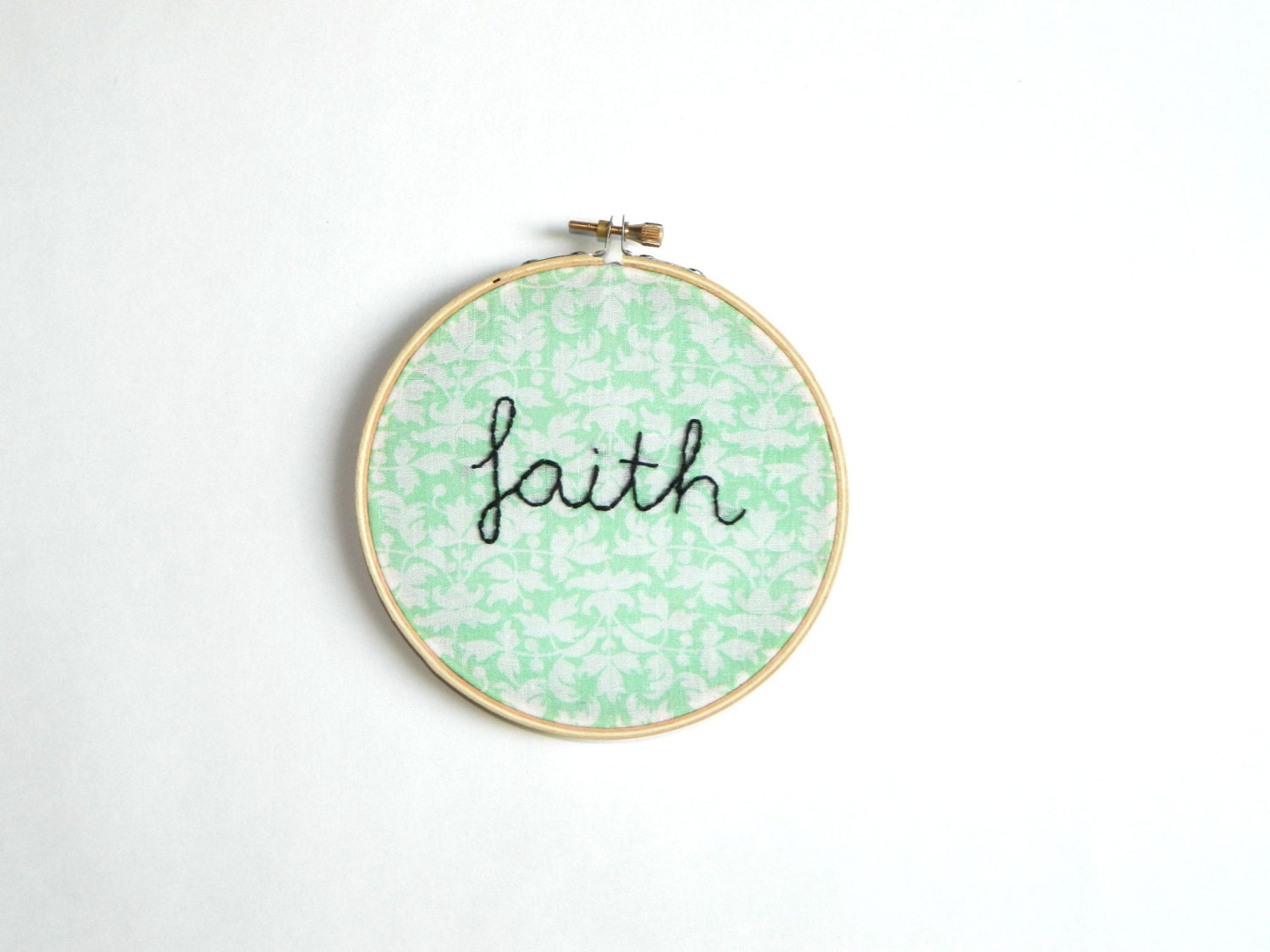 faith embroidery hoop wall art