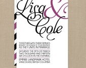 Wedding Invitation and RSVP Card (Stated) - Digital Files or Deposit on Printing (Customizable Calligraphy Design)