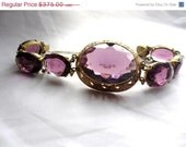 Amethyst Czech Glass Bracelet 1920s Vintage Jewelry