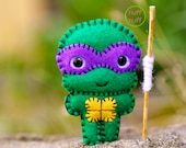 Felt Donatello - TMNT - Pocket Plush Toy