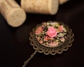 Vintage Button Bobby Pin