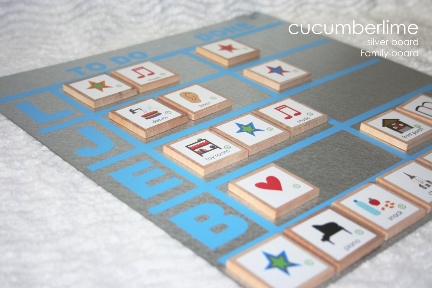 4 Children/ Silver Personalized Chore Chart