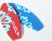 2 Surfboard Party Favors, Beach Theme Kids Decoration, 6.5 inch Mini Wood Surf board Magnet, Surfer Decor