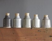 MTO 5 custom spice jar set. modern pottery minimal design