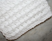 Crochet Handmade Dish / Wash Cloth / Rag White 100% USA Grown Cotton Kitchen Housewares Natural Eco