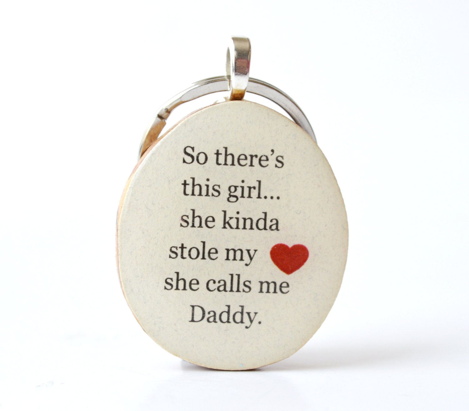 Dad key chain father gift valentines day gift for dad key chain key charm nature gift eco friendly