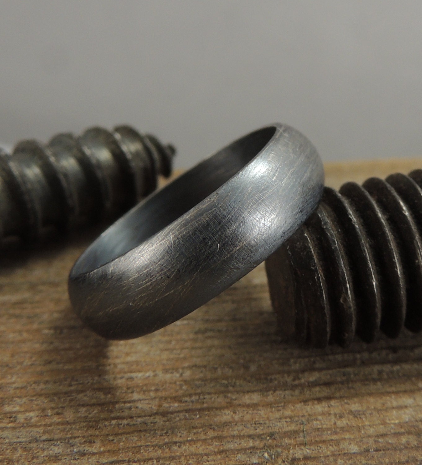6mm Mens Wedding Ring, Recycled Sterling Silver,  Men's Wedding Ring, Handmade, Simple Mens Band