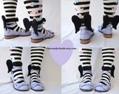Cute and soft Ankle Angel Wings- black