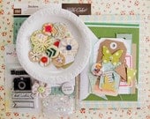 Card kit "Homemade" - Cardmaking Kit - Green - Badges - Printables - Patterned Paper