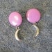 purple stud moon earrings
