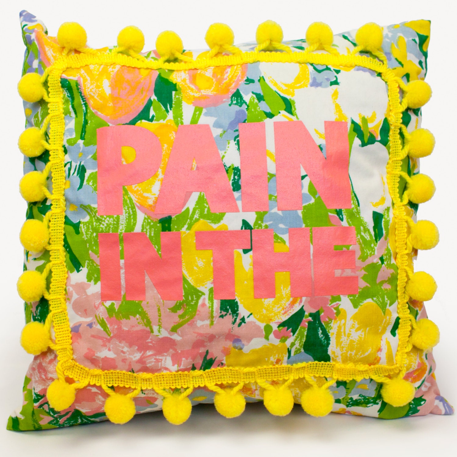 Pain In The Pillow Cover - Eco Friendly Limited Edition Vintage Floral