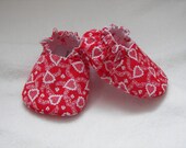 Victorian Vintage Valentine--Love--Baby Shoes--Reversible hearts and bows